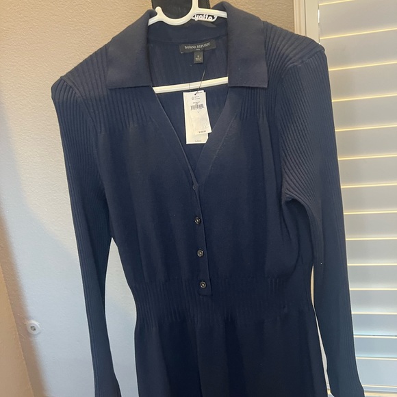 Banana Republic Navy Size Large Ribbed Sweater Dress. NWT - Picture 5 of 6